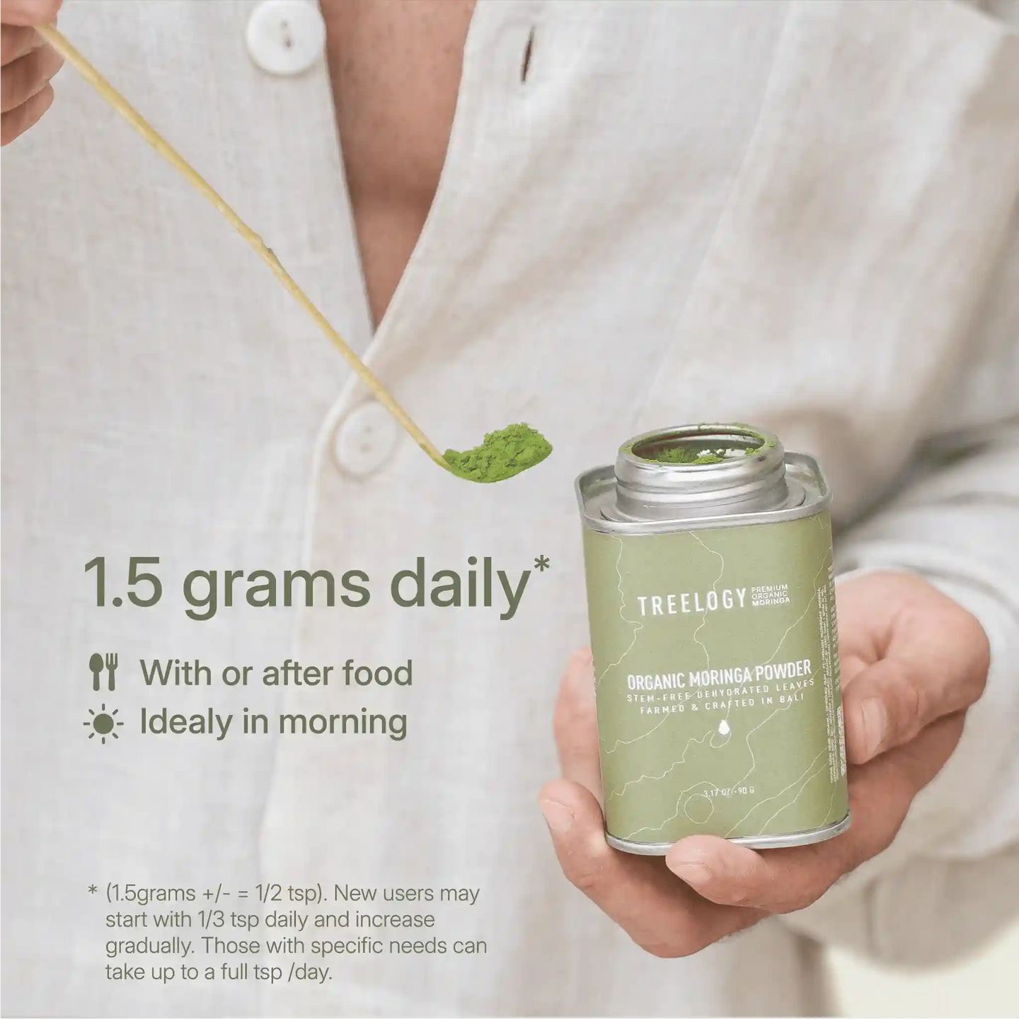 Treelogy Organic Moringa Powder - 45 grams